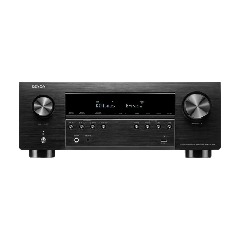 Denon AVR-X3800H 9.4-channel 8K AV receiver, front view
